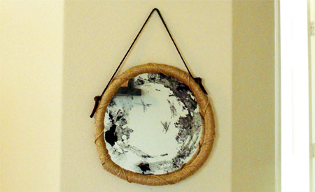 Framed faux antique mirror 