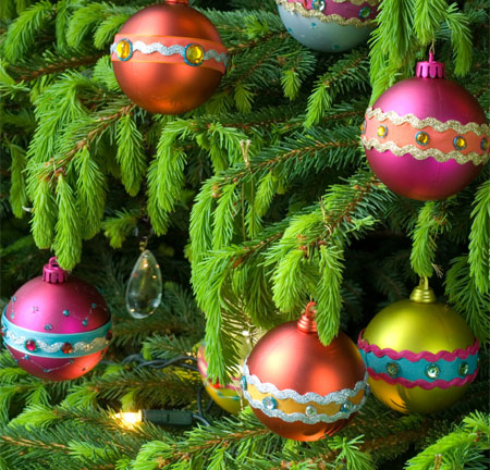 Christmas baubles and tree decorations 