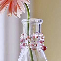 beaded vases