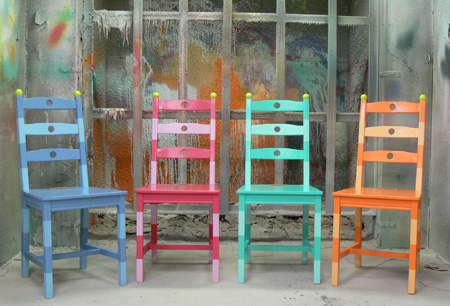 Funky painted chairs