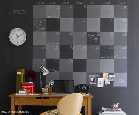 Craft Ideas Notice Board on Chalk Board Wall Is Perfect For A Home Office Or Study Space  Use It
