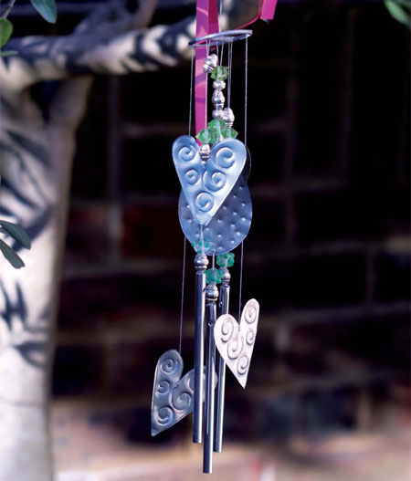 Recycled craft wind chimes dremel tool