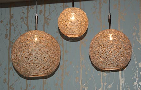   Lamp Shades on Home Dzine   How To Make A Lampshade Using String Or Twine