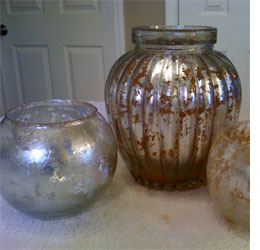 Antique mercury glassware