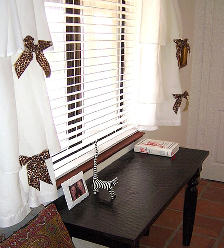 Dress up curtains and blinds with ribbon