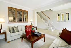 neutral schemes can be teamed with dark pieces of furniture