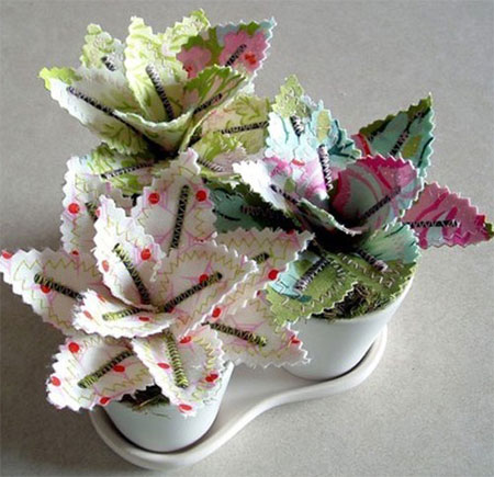 Create your own fabric floral arrangements