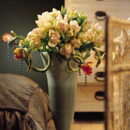 Add romance to your bedroom with this subtle arrangement