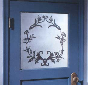 Try this unique glass treatment on interior doors