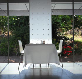  Use panel blinds to keep out the sun on a patio