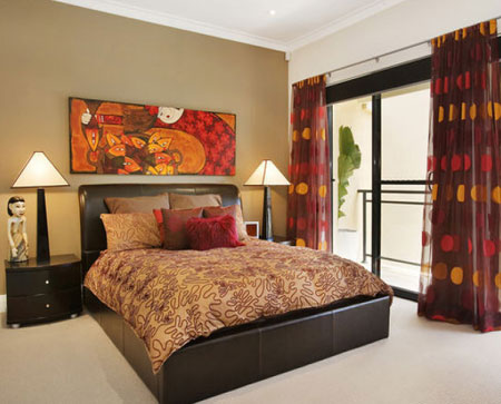 warm colours bedroom