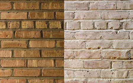 How to paint face brick walls