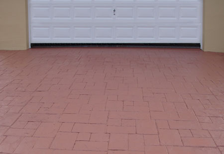 paint concrete brick pavers paving driveway