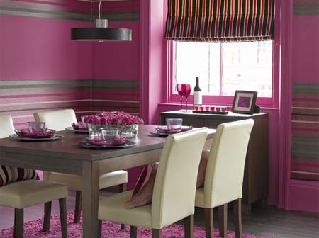 Colourful dining room ideas lilac
