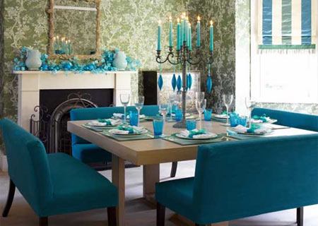 Colourful dining room ideas teal or turquoise