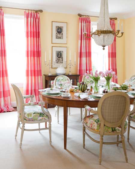 Casual, informal or formal dining ideas pink