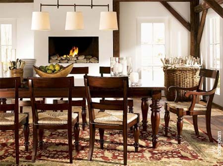 Open plan dining room inspiration rustic traditional