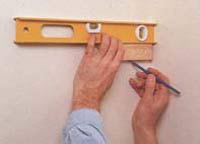 Use a level to mark the position