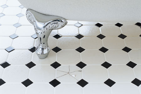 replace brocken floor tile