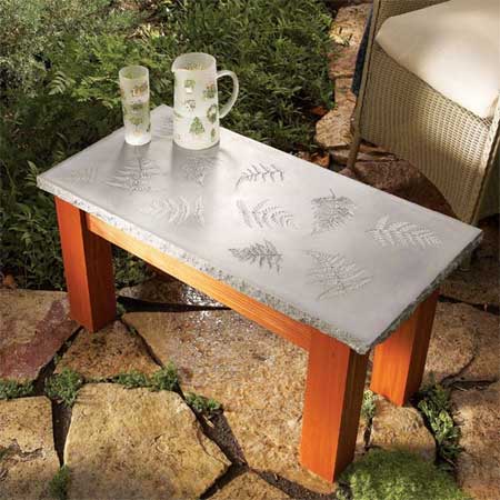 Concrete garden table 