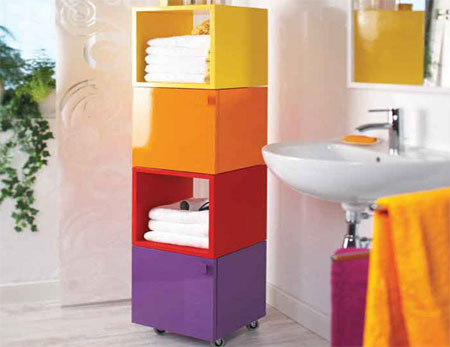 Bathroom storage cubes