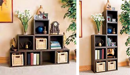 Make furniture with boxes or cubes 