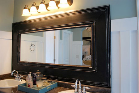 Frame a bathroom mirror