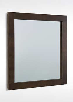 Mirror with sophisticated wood frame