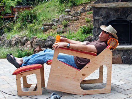 Build a rocking lounger and stool 