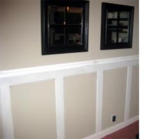 Dress up a wall with moulding and trim