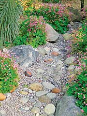 Dry water bed