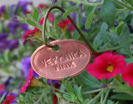 Make metal plant tags for garden beds and borders