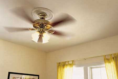Save energy with a ceiling fan