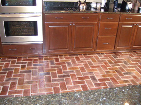 Clay brick floors