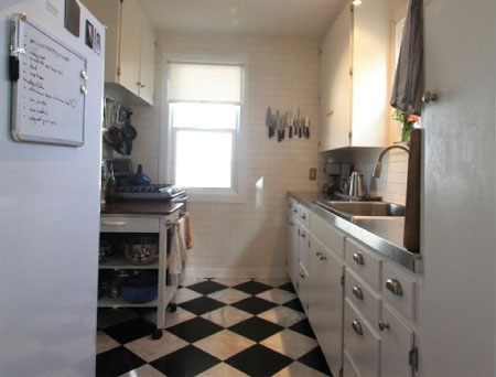 cramped or small kitchen
