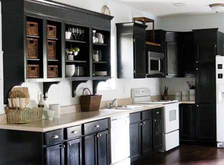 Maple Glazed Antique White Kitchen Cabinets Cherry Island :Caca's ...