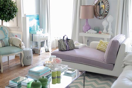 A home decorated in pastel shades