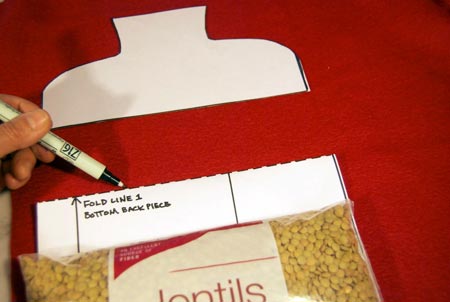 Make a rice-filled hot bottle