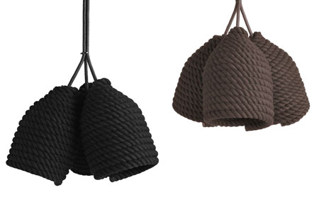 Lamp of natural cotton rope 