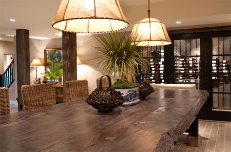 Concrete countertops that resemble wood