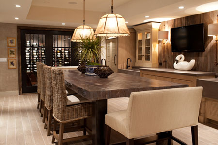 Concrete countertops that resemble wood