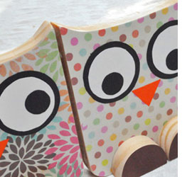 Make these cute wooden owls