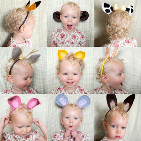 childrens headband animal ears