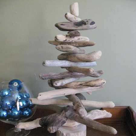 Driftwood christmas trees ornaments