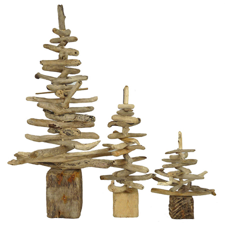 Driftwood christmas trees ornaments