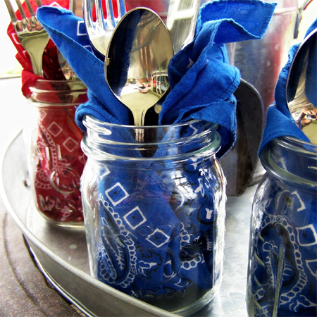mason jar ideas cutlery holder