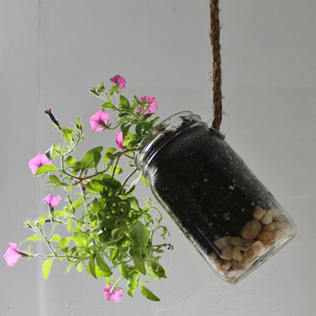 mason jar ideas hanging plant pot