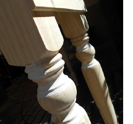 Make a console table with faux lacquered finish 