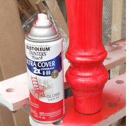 Make a console table with faux lacquered finish 