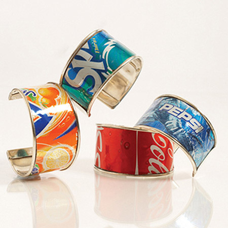 recycle tin aluminium can tin bangle bracelet jewellery